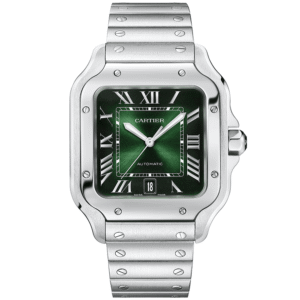 CARTIER Santos De Large Model Automatic Green Dial Men's Watch