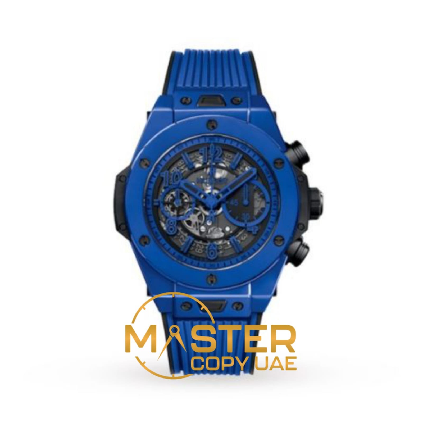 Replica Hublot Big Bang Men Automatic Blue Rubber Watch 411.ES.5119.RX
