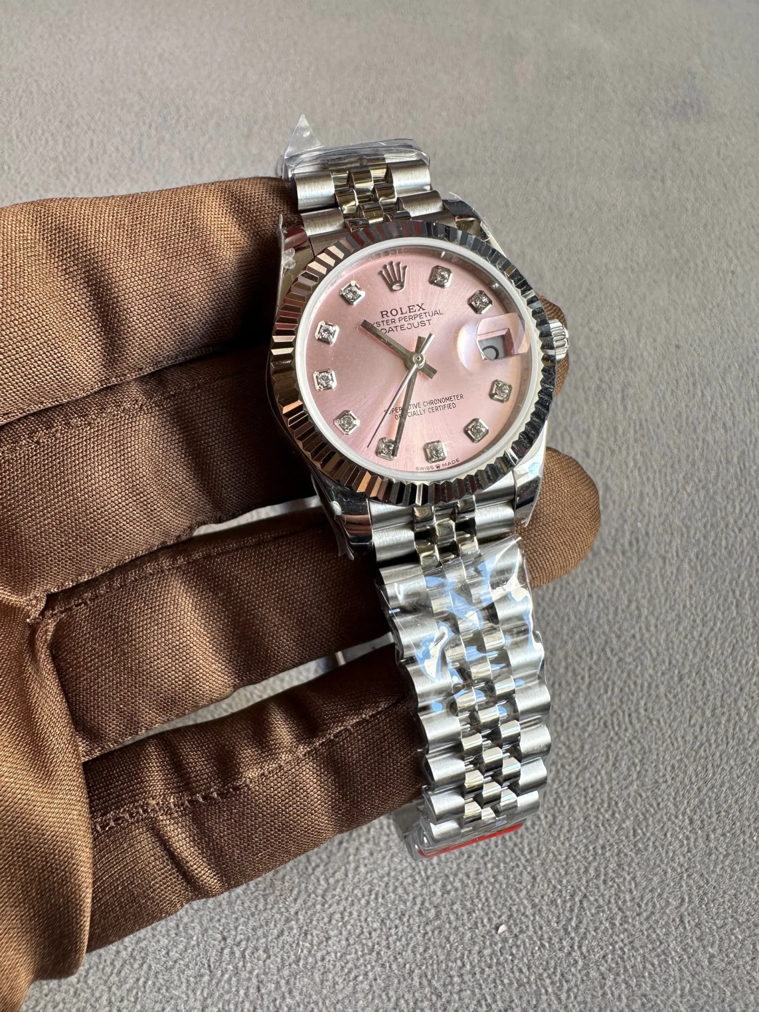 Rolex Datejust 31 Pink Diamond-set Dial With Jubilee