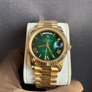 Rolex Day-Date 40 Ombre’ Green Dial(Gold Plated)