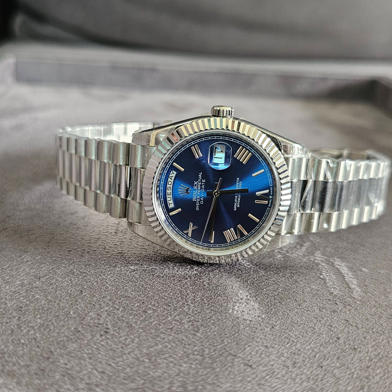 Rolex Day-Date 40 White Gold -Blue Dial