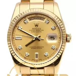Rolex Day Date 8P Round2P Baguette Diamonds 118238A-83208
