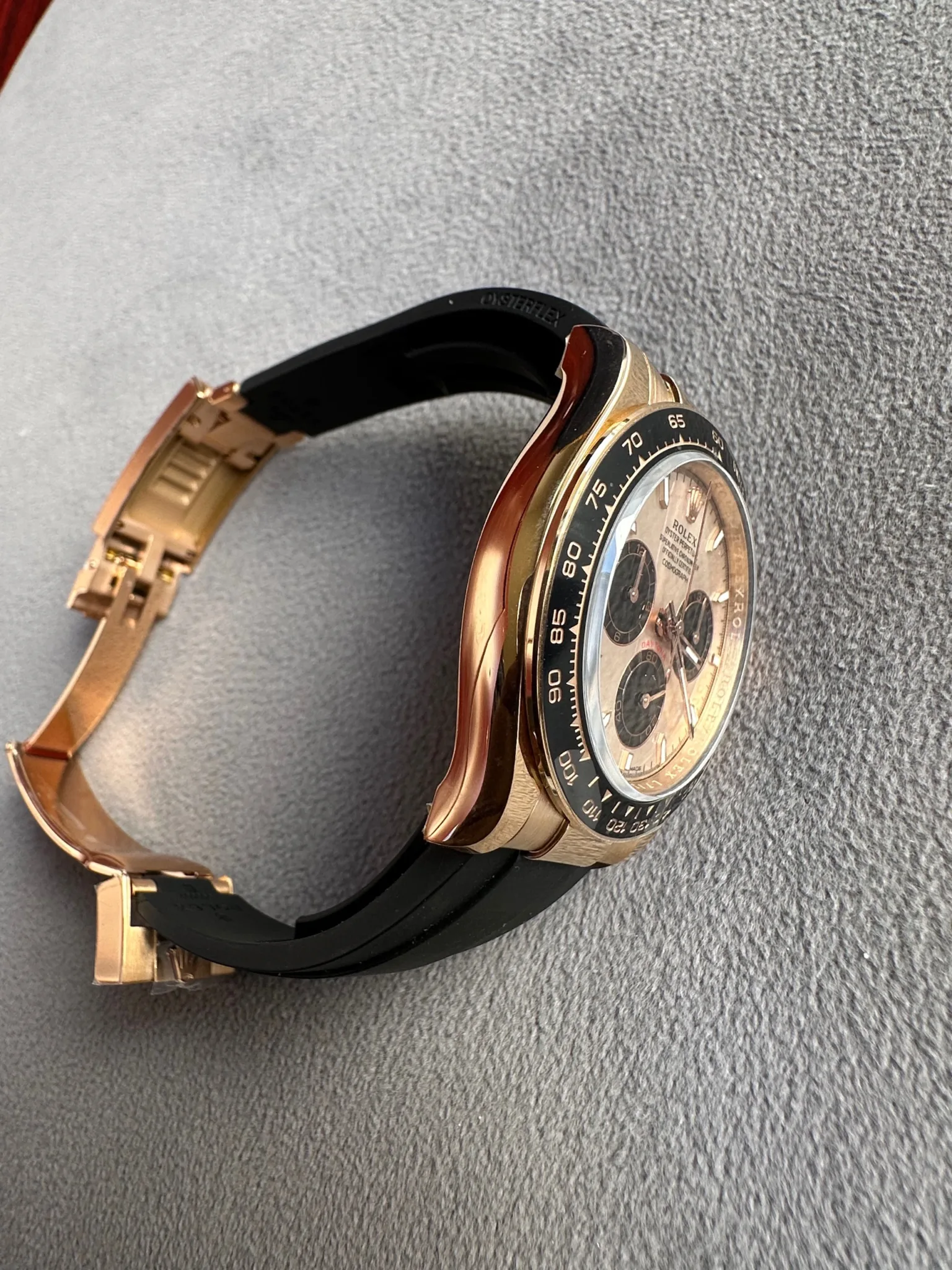 Rolex Daytona Sundust Dial Rose Gold Oysterflex