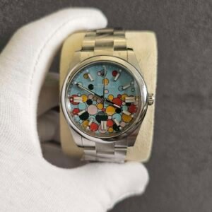 Rolex Oyster Perpetual 41 Celebration Dial New 2023 Releas 124300 Turquoise Colur Ful Dial